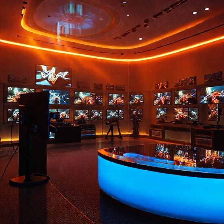 A highly detailed 3D model of a futuristic combat drone or modular weapon system, floating within a dark, glowing containment field. Intricate mechanical parts, glowing energy conduits, and reflective metallic surfaces are prominent.