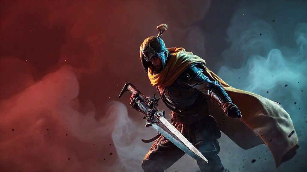 A sprawling, rain-slicked cyberpunk megacity at night, viewed from a high vantage point, bathed in neon glow of holographic advertisements and futuristic skyscrapers. Intricate architectural details, blurred flying vehicles, dynamic digital projections.